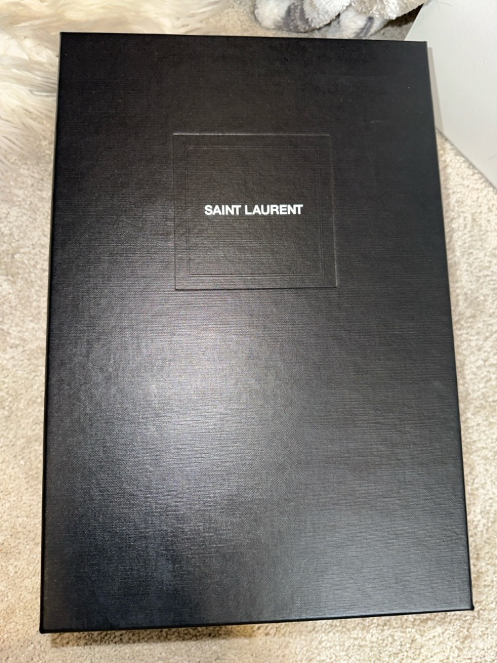 Saint Laurent Blue Denim Monogram Slide Mules - Picture 10 of 11
